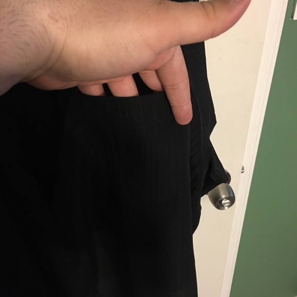 Black button down casual shirt sleeve shirt - Picture 4 of 4